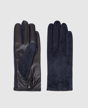 Sermoneta Gloves Сині шкіряні рукавички M39