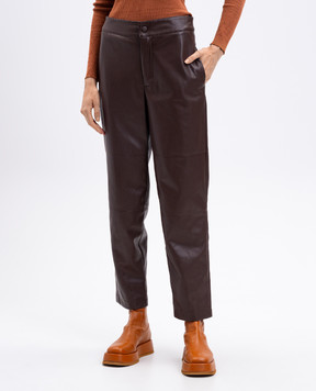 Twinset Коричневые брюки с логотипом 252TP2091