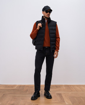 Mackage Чорний стьобаний пуховий жилет Bobby-Z з логотипом BOBBIEZ