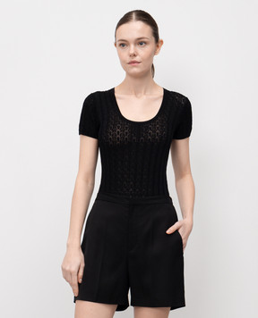 Lou Lou Studio Черный боди SILAS в узор SILAS