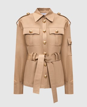 Giuseppe Di Morabito Milano Бежева куртка з кристалами на ґудзиках 04SSTO31404411