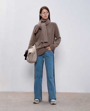 John Smedley Коричневый свитер Fairlie из шерсти и кашемира FAIRLIE