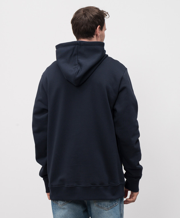 Balmain Синие худи с логотипом EH0JT047BC98 изображение 4