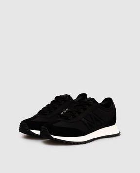 Moncler Черные комбинированные кроссовки Pacey2 K209A4M00210M7280