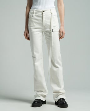 Ann Demeulemeester Білі джинси кльош Ona 2401WTR47DFA443