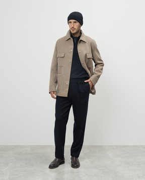 Loro Piana Синяя футболка с шелком FAF6128