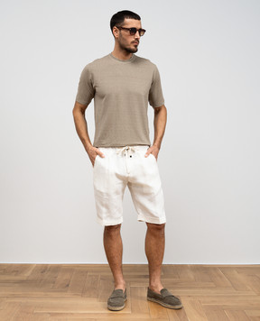 Cashmere&Whiskey Білі шорти з льону 0255500195