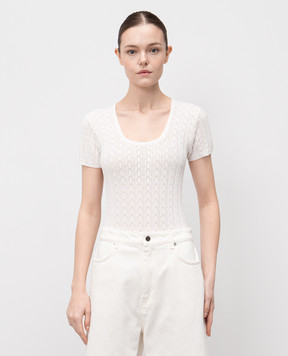 Lou Lou Studio Белый боди SILAS в узор SILAS