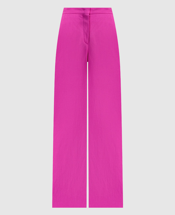 Рожеві штани GARY з льоном
