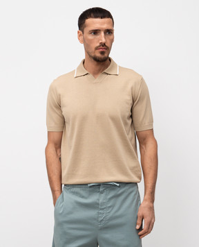 Canali Бежевое поло MK02261C1051