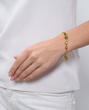 Darkai Золотой браслет-цепочка Mixed Feelings с камнями DIBR0058