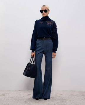 Ermanno Scervino Синій светр з кашеміру D475M721APPYU