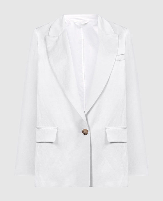 White jacket with monil chain