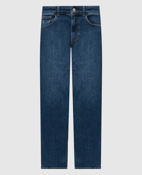 Trussardi Синие джинсы с вышивкой эмблемы P408H204803NMJ380D75