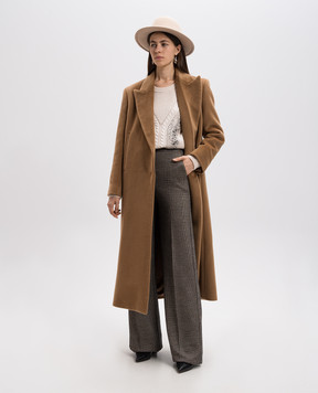 Max Mara Бежевий светр LESSY з вовни з кристалами LESSY