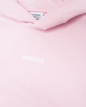 Vetements Детские розовые худи с принтом логотипа. KA10HD100K
