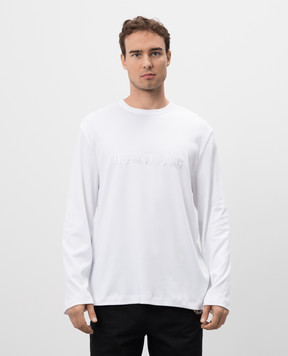 Helmut Lang Белый лонгслив с вышивкой логотипа O06HM511
