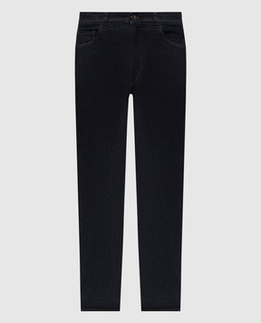 Canali Синие джинсы с кашемиром с патчем логотипа PX0102891719