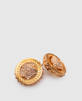 Versace Золотые серьги с фианитами 10190771A00621