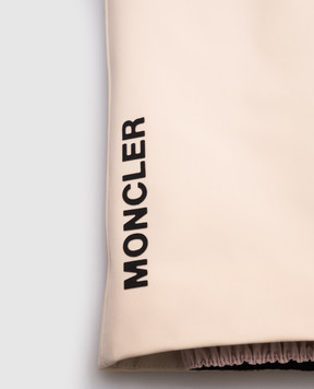 Moncler Grenoble ENFANT Детский бежевый горнолыжный конмбинезон с логотипом J29572G000025306646