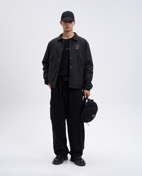C.P. Company Черная куртка с логотипом LOS035A110400A