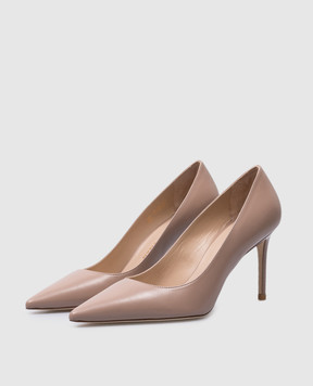 Stuart Weitzman Бежеві шкіряні човники Stuart 95 Pump SA274