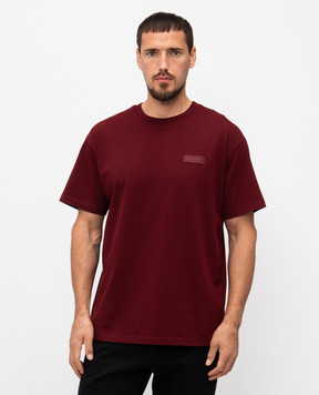 Givenchy Бордова футболка з нашивкою логотипа BM71NK3YRP