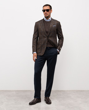 Canali Сині штани з вовни AR03472V1659G