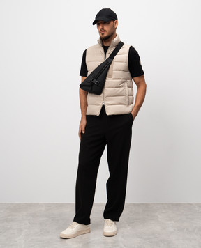 Moncler Бежевый пуховый жилет Giaf J20911A000345971P