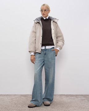 Brunello Cucinelli Бежева пухова куртка MG5017852