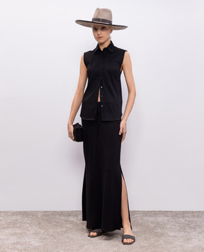 Brunello Cucinelli Чорна спідниця з шовком MA029G3769