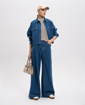 Max Mara Бежевая футболка EGIDIO в полоску EGIDIO