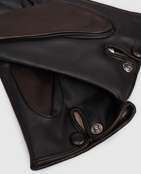 Sermoneta Gloves Шкіряні рукавички чорного кольору M39