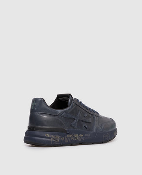 Premiata Синие кожаные кроссовки MICK с винтажным эффектом MICKNERO