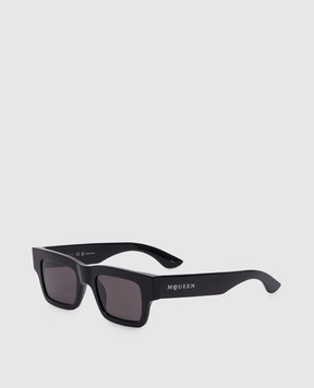 Alexander McQueen Черные очки с принтом логотипа 832526J0749