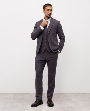 Officina 36 Жилет з вовною в клітинку GILET127NANDO