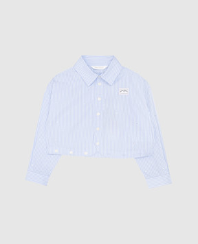 Palm Angels Дитяча блакитна сорочка в смужку PGGE006S25FAB00112+