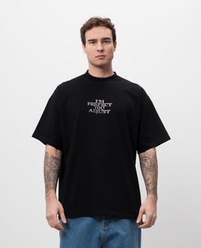 Vetements Черная футболка с кристаллами UA66TR680Bm