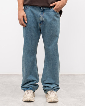 Vetements Блакитні джинси з патчем логотипа UH76DP400LB3m