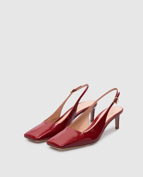 Gianvito Rossi Червоні шкіряні лаковані слінгбеки Christina G9553955RICNUI