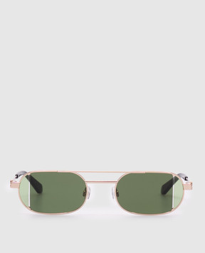 Off-White Золотисті сонцезахисні окуляри Lynn OERI14HS25MET001