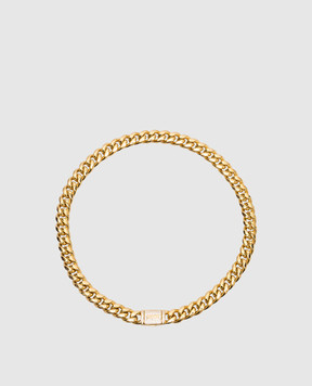 Darkai Золотая цепочка-чокер Cuban с кристаллами DICO0037