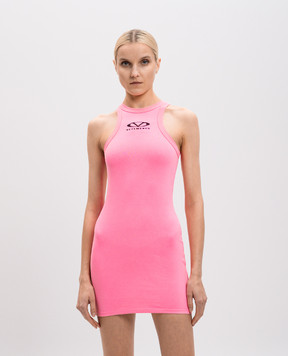 Vetements Розовое платье мини с логотипом WA66DR600H