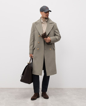 Brunello Cucinelli Бежева вельветова сорочка ML6884008