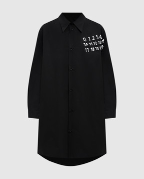 Maison Margiela MM6 Чорна сорочка з принтом логотипа S62CT0247S47294