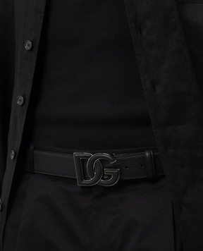 Dolce&Gabbana Черный кожаный ремень с логотипом BC4675AT489