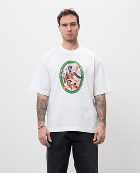 Off-White Белая футболка Fresco OMAA120S25JER002
