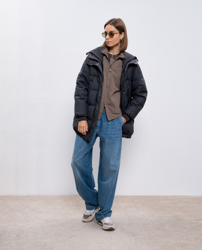 Brunello Cucinelli Блакитні джинси з ланцюжком моніль MP095P5918