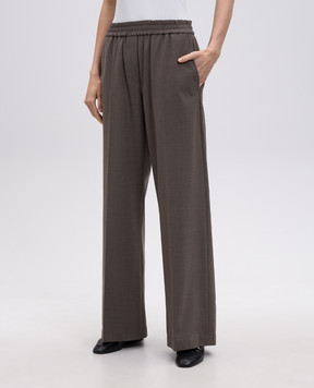 Brunello Cucinelli Коричневі штани з вовною MPW07P9002