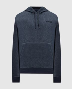 Mackage Синє меланжеве худі KRYSTIAN KRYSTIAN